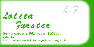 lolita furster business card